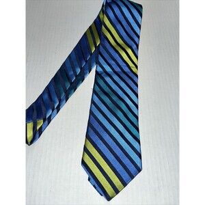 Ted Baker Men's Tie Blue Striped Silk